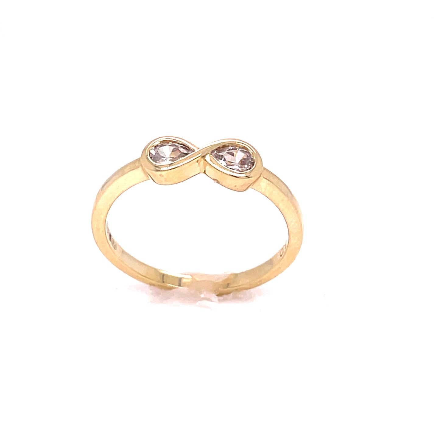 9ct Yellow Gold CZ Infinity Ring