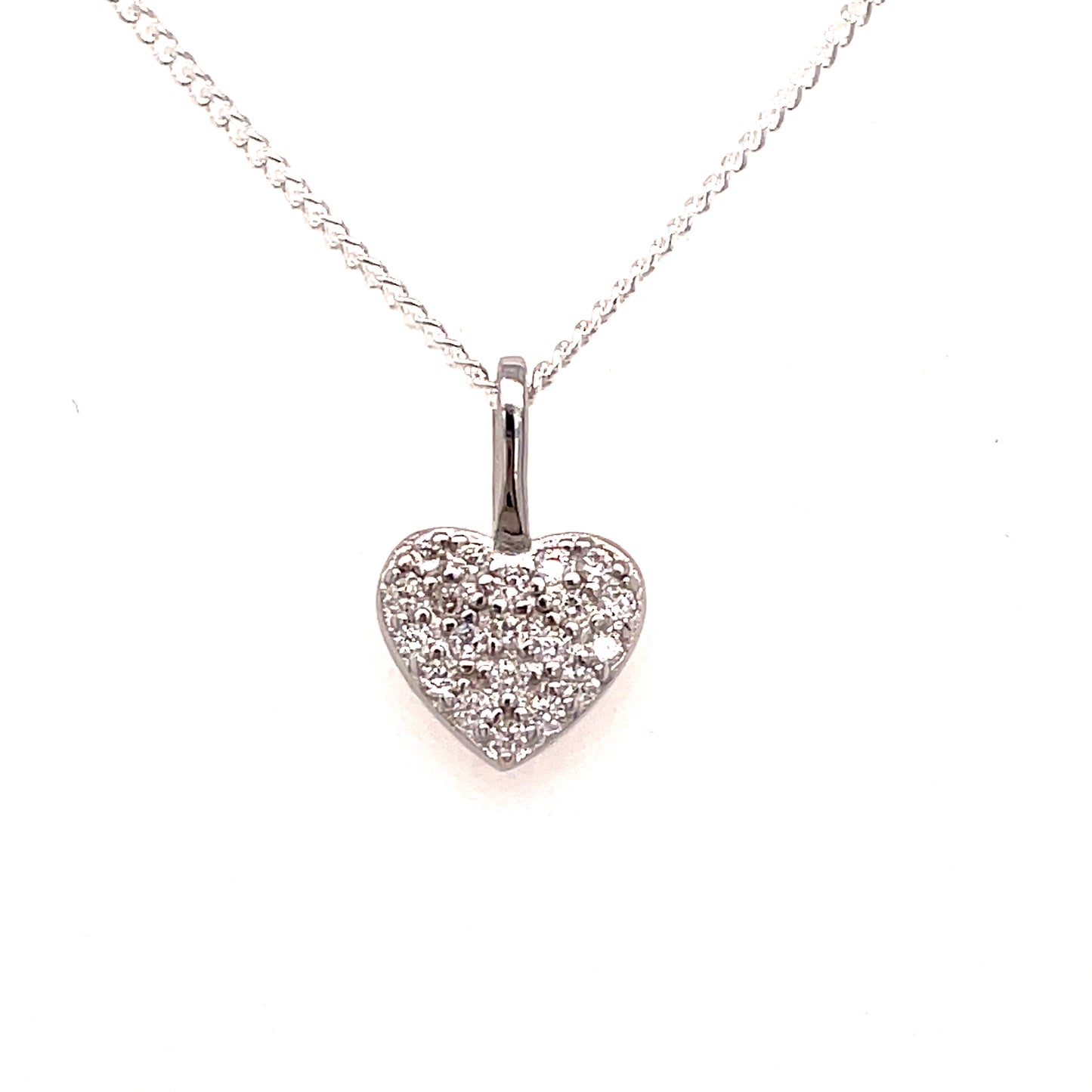 SIL P/DANT CZ HEART PAVE SMALL