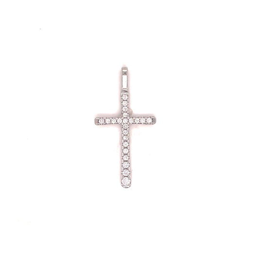 Sterling Silver CZ Cross