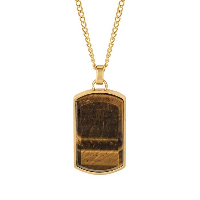 FB P/DANT G/P DOG TAG TIGERS EYE