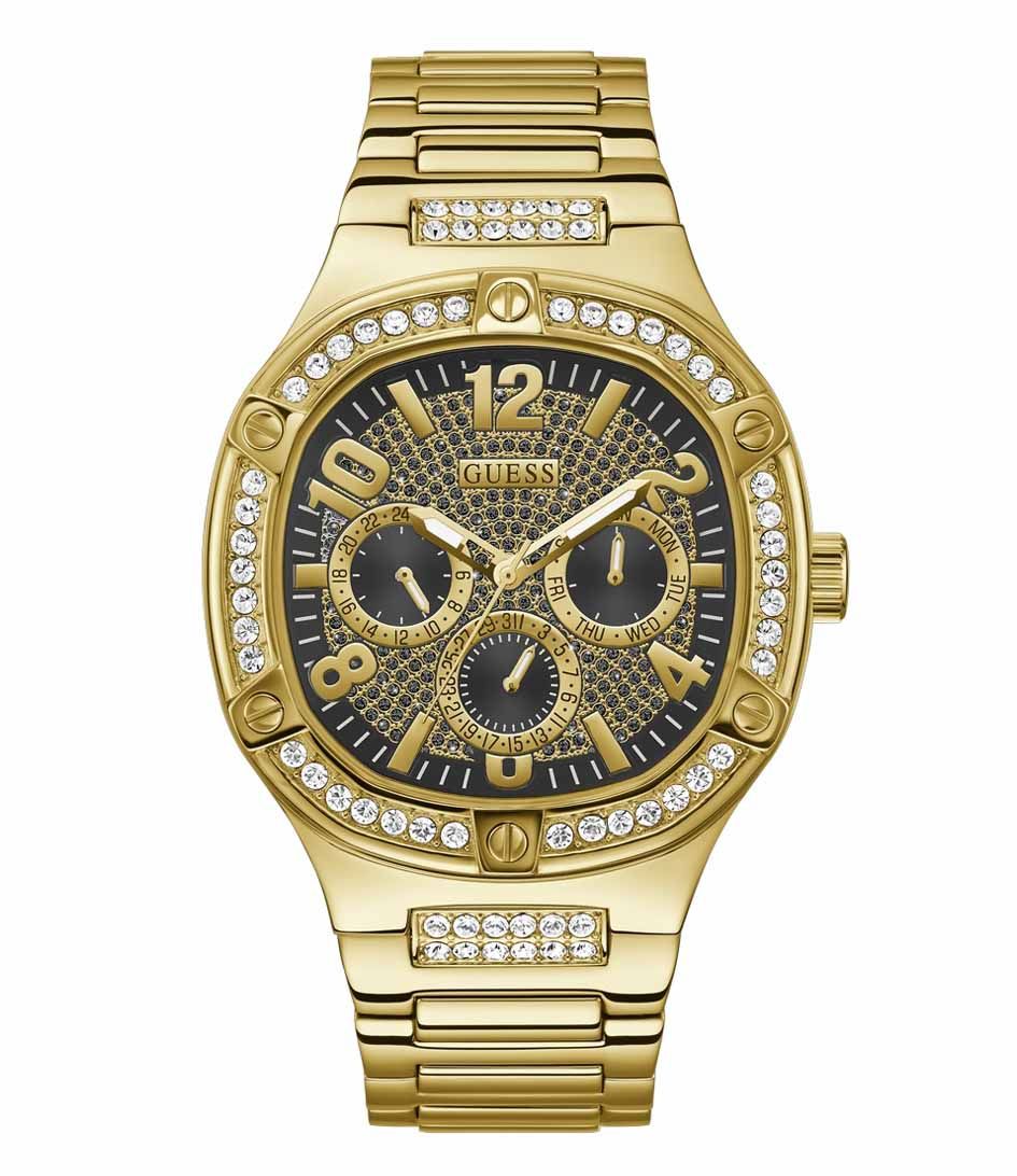 GRGB GUESS DUKE SQ BLK CHRONO CZ