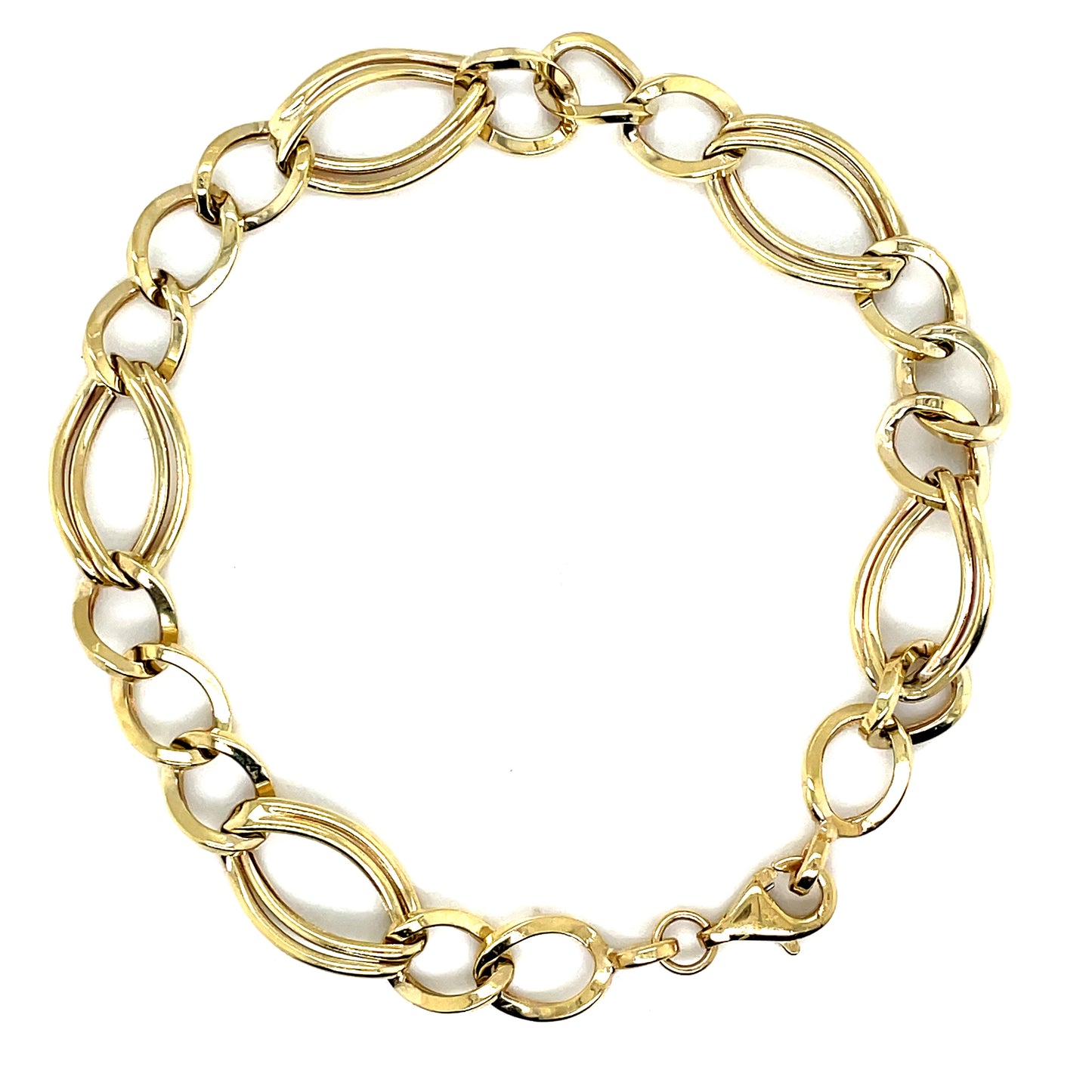 9ct Bracelet Opn Oval / Curb
