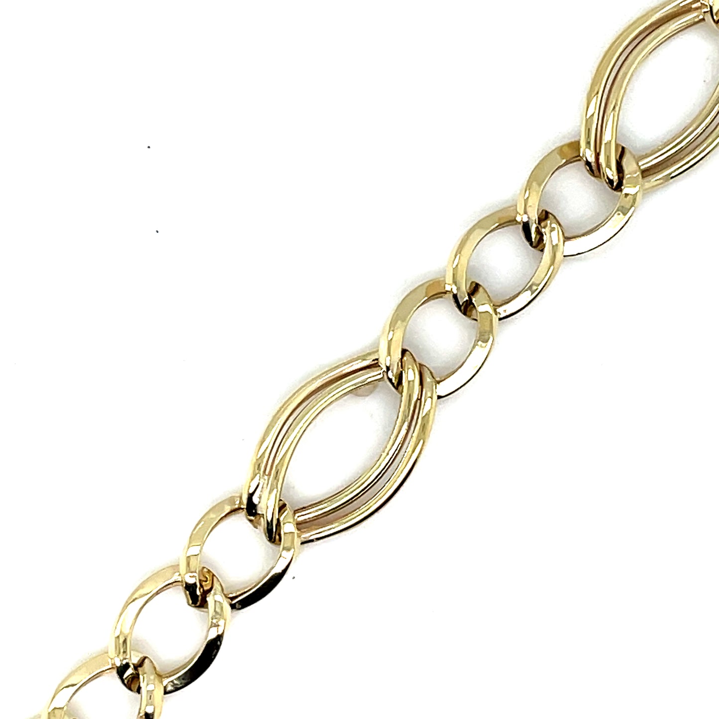 9ct Bracelet Opn Oval / Curb