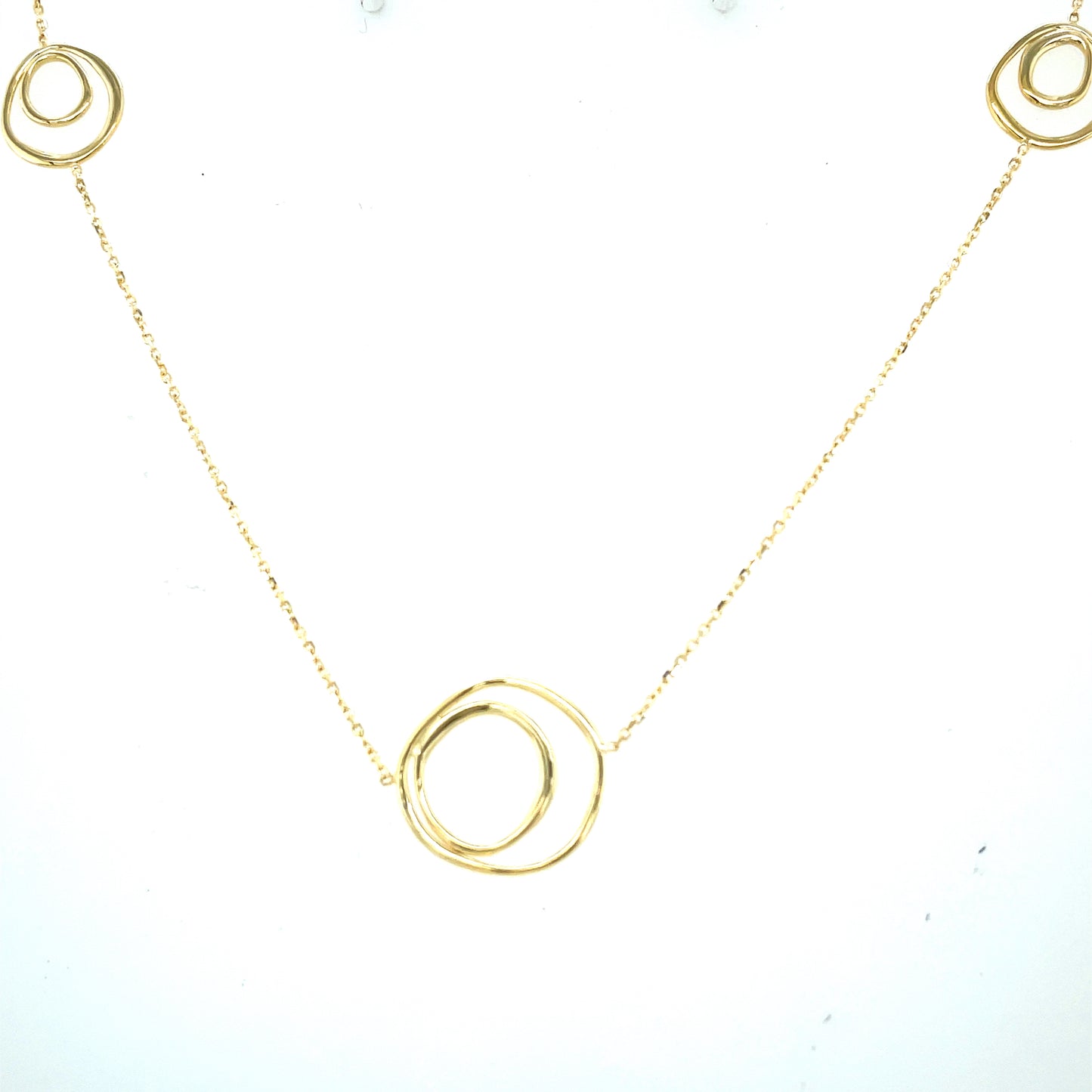 9ct Yellow Gold Open Abstract Spiral Necklet