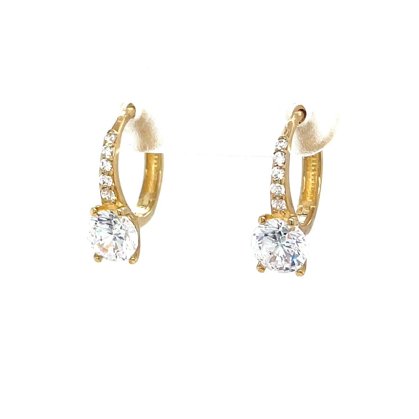 9CT E/RG CZ RD SOL HUGGIE