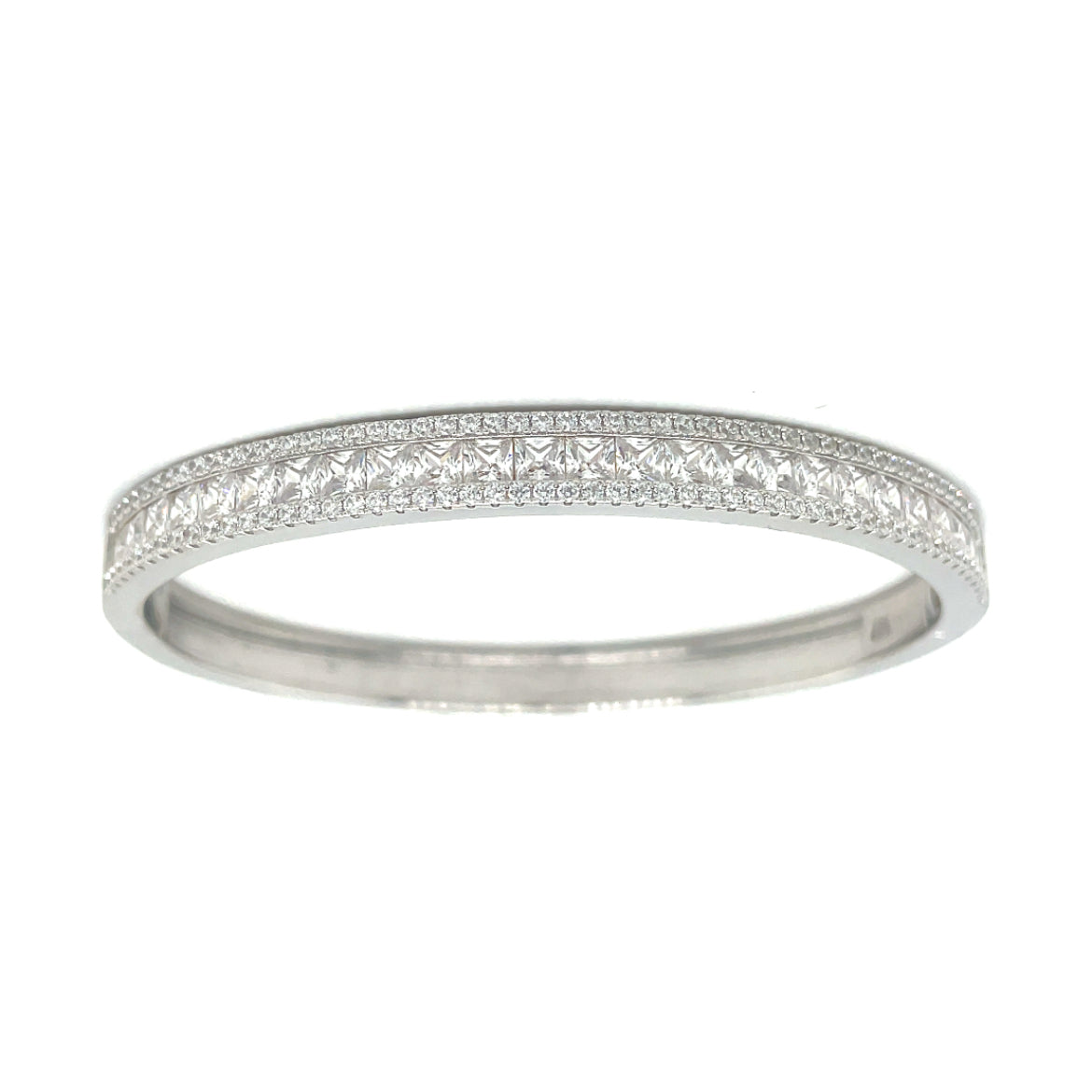 SIL BANGLE CZ PRIN/CUT TENNIS