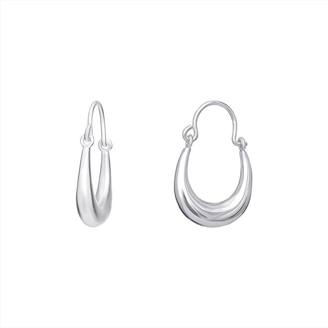 SIL E/RG SMALL CHUNKY HOOP