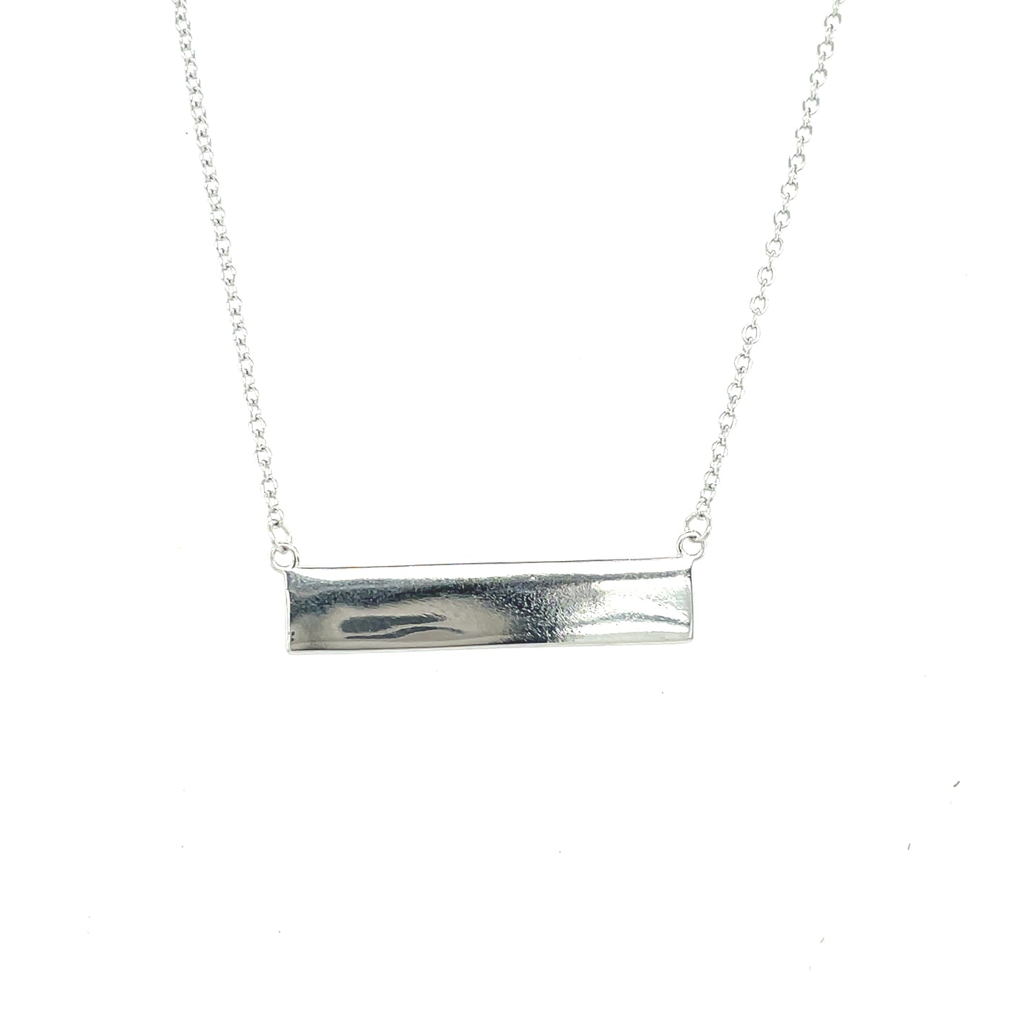 Sterling Silver ID Bar Engraveable Necklet