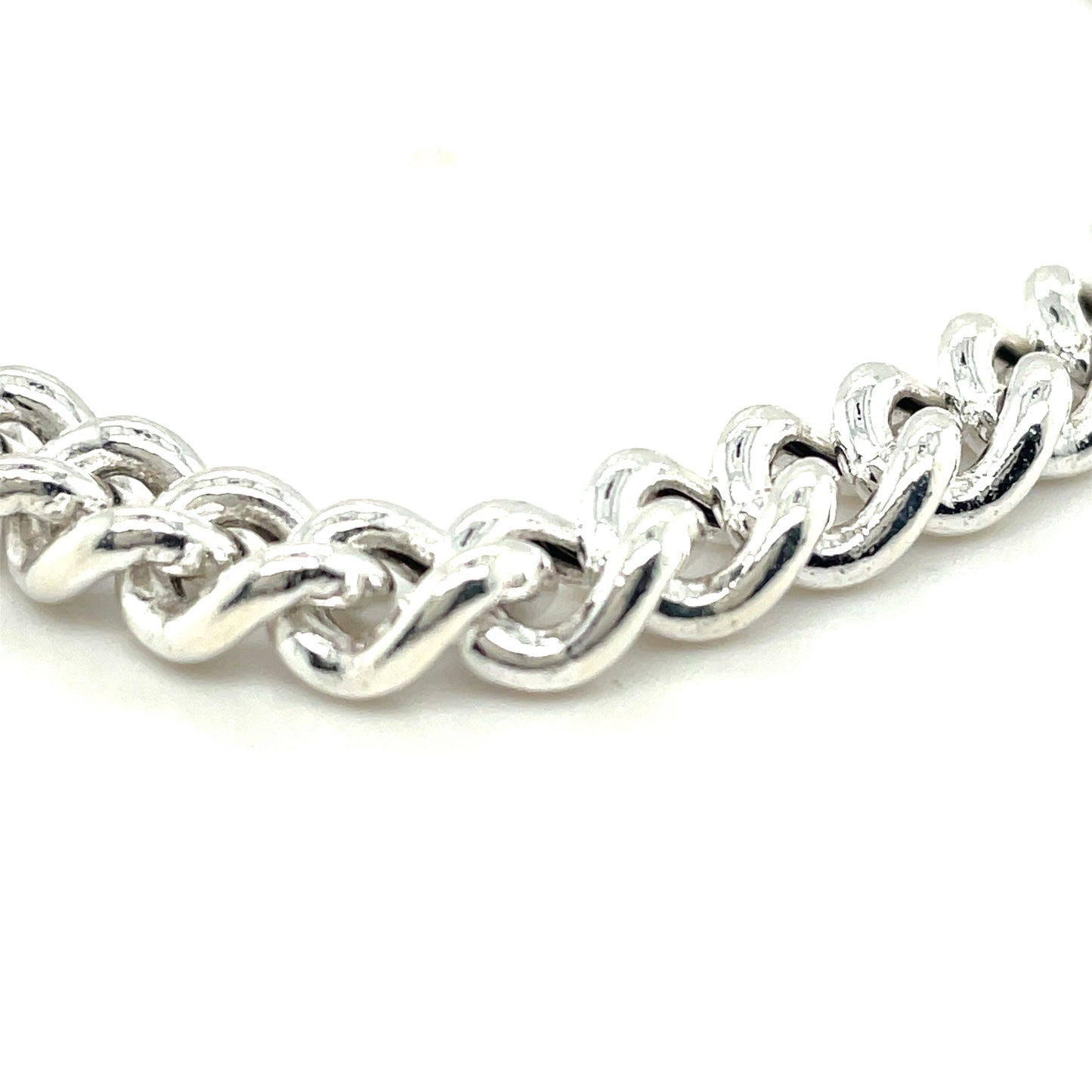 Sterling Silver Plain Curb Bracelet 7.5''