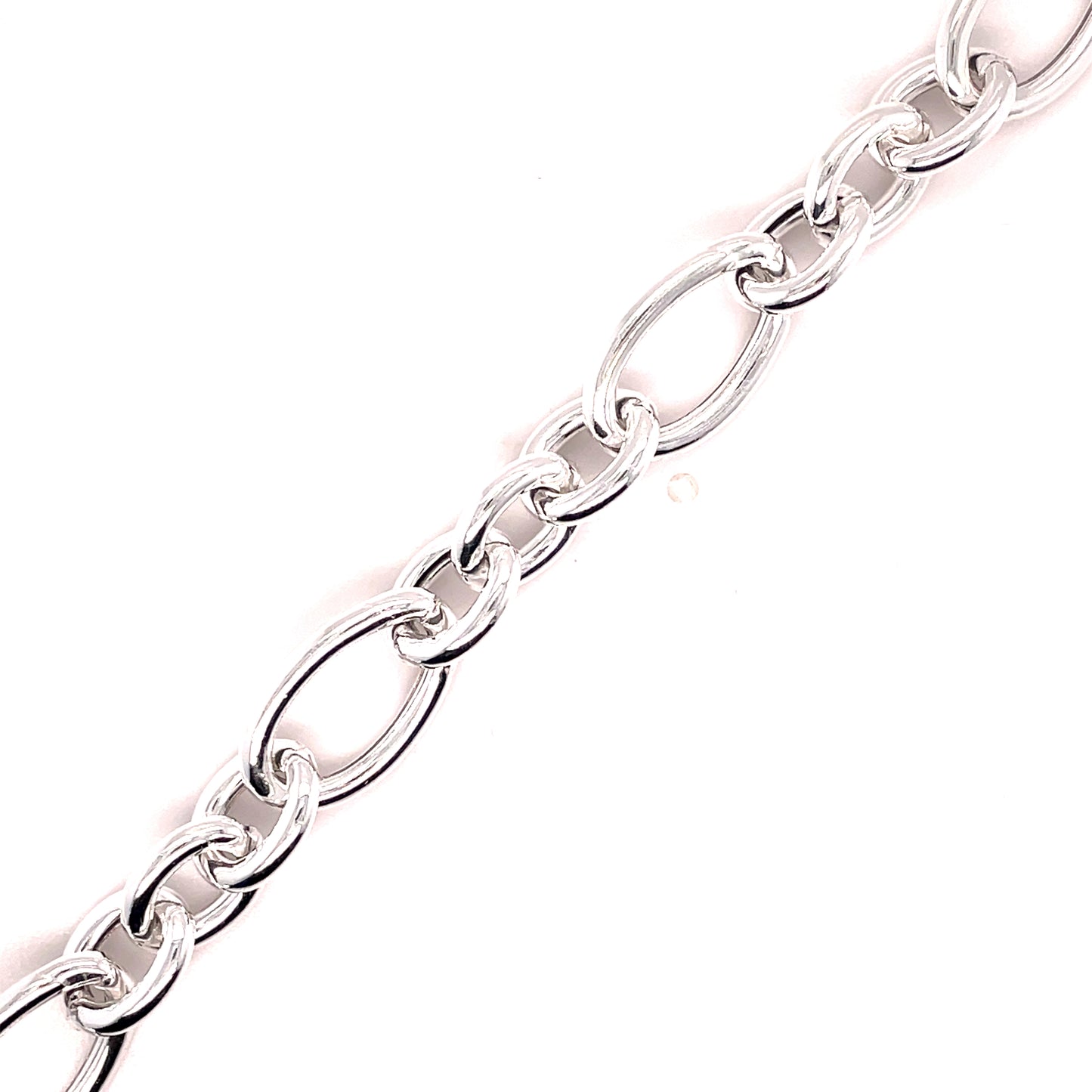 Sterling Silver Open Oval Link Bracelet