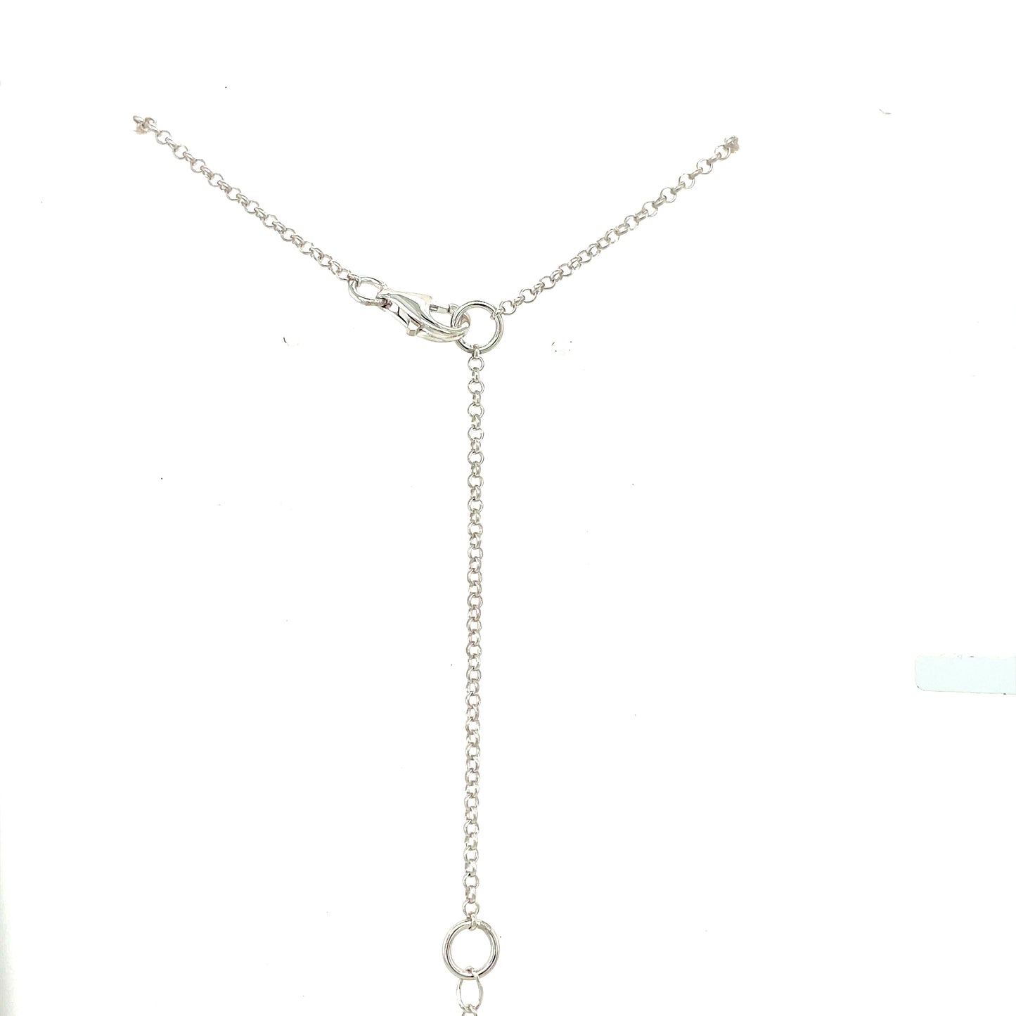 Sterling Silver Round CZ 6mm Necklet