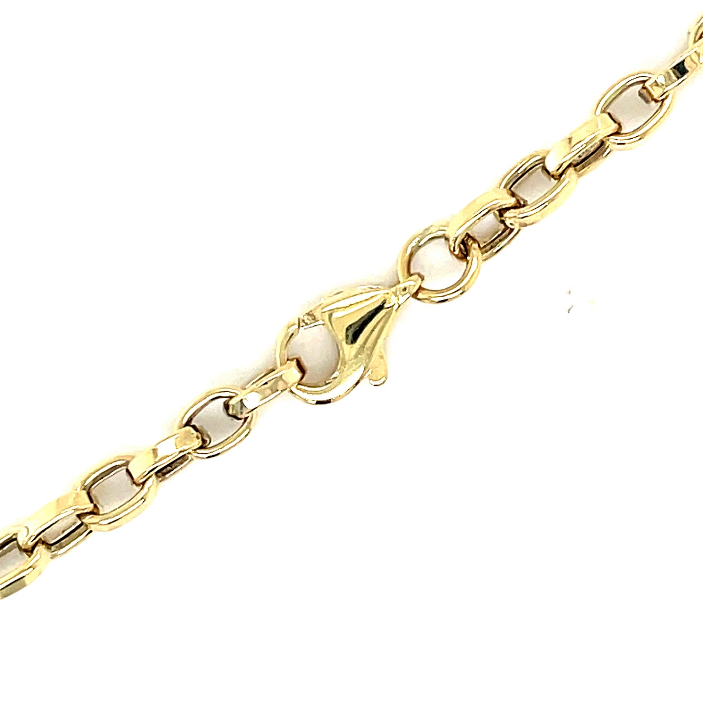 9ct Two Tone Gold Oval And Tube Link Necklet 18'