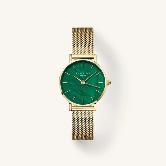 Ladies Rosefield Small Edit Emerald Dial Mesh Watch
