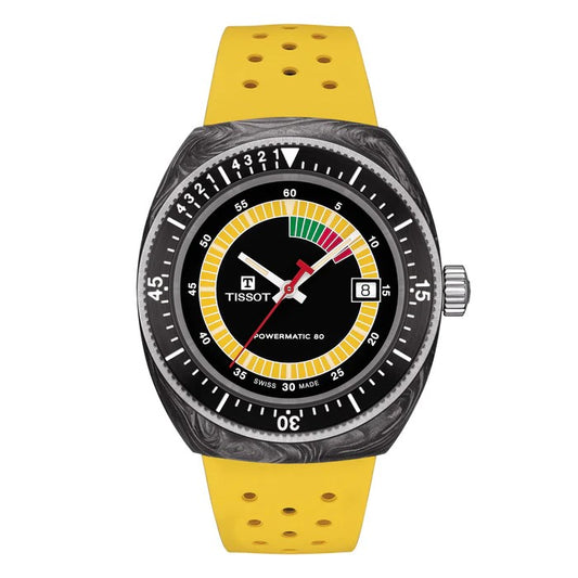 GENTS TISSOT SIDERAL S POWERMATIC YELLOW WATCH 41MM
