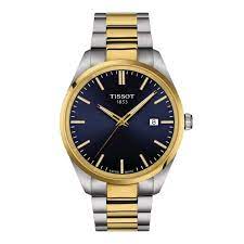 Tissot PR100 Two Tone Blue Dial Gents Watch 40mm