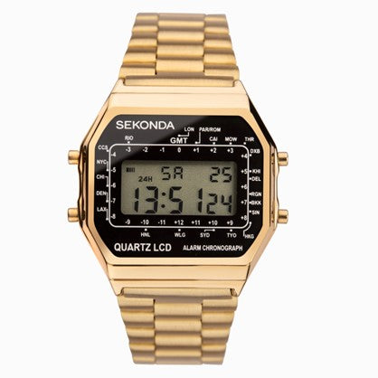 Sekonda Rolled Gold Plated Digital Watch