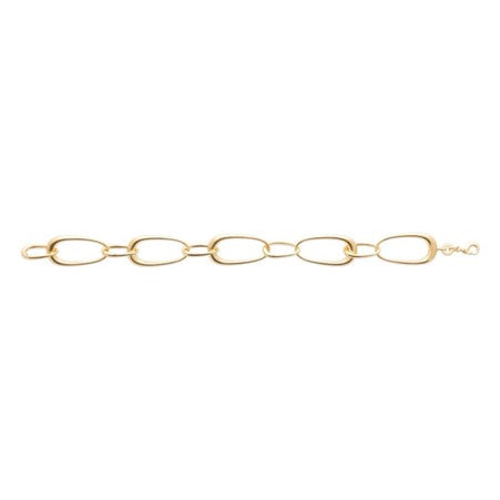 Burren 18ct Gold plated open oval link bracelet