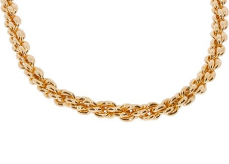 Burren 18ct Gold plated 45cm rope necklet