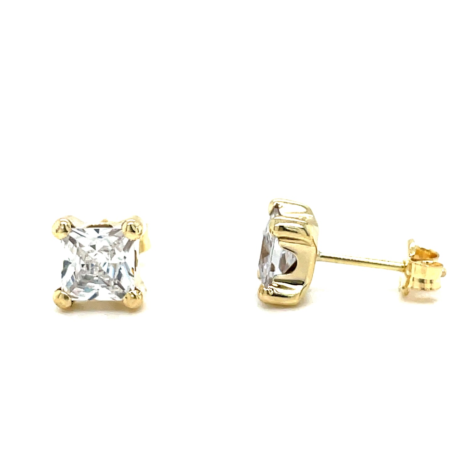 9CT Cubic Zirconia Square Stud Earring