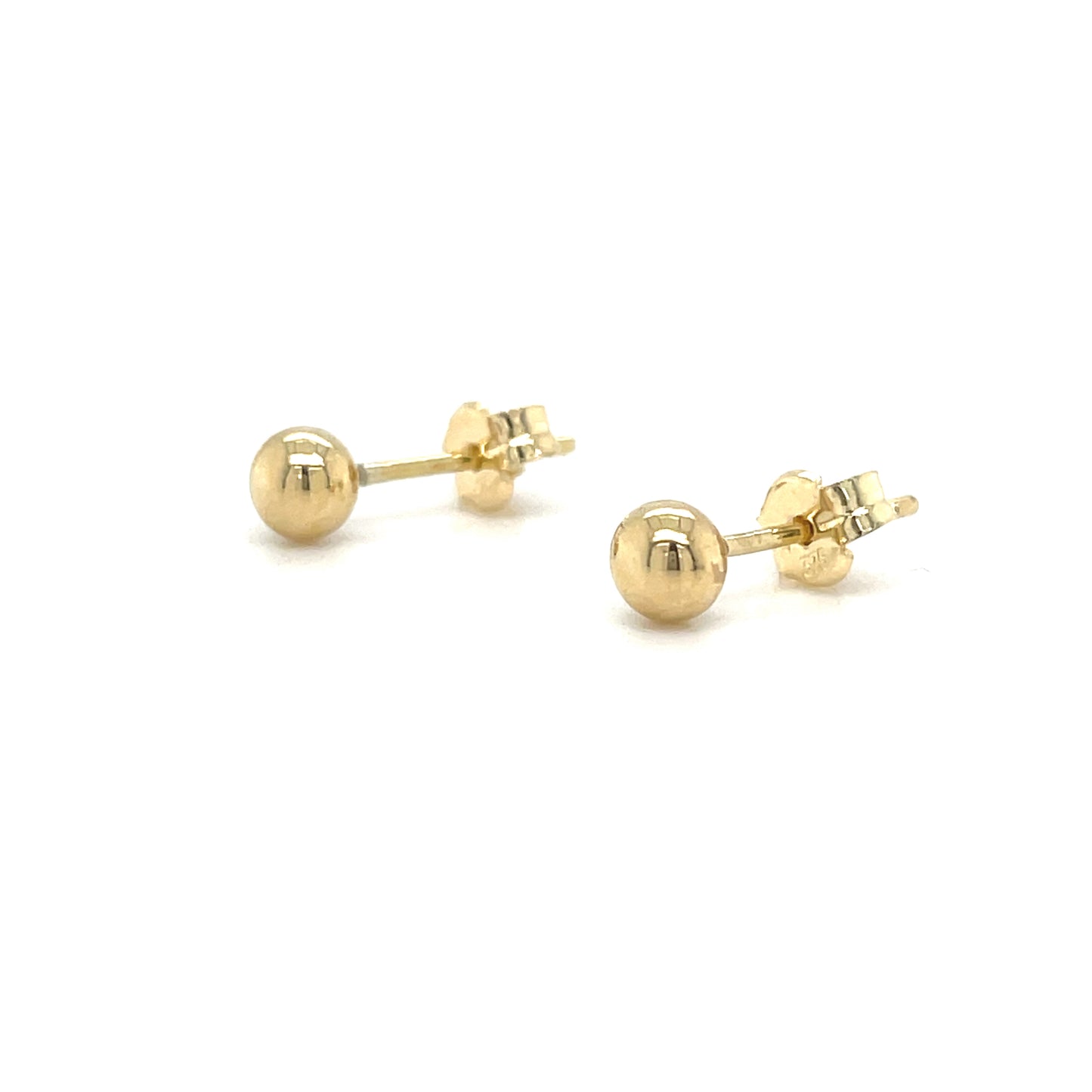 9CT 4MM Ball Stud Earring