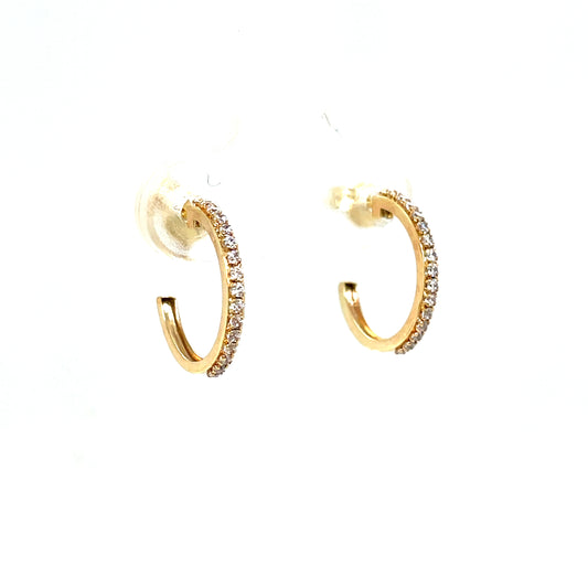 9CT Cubic Zirconia Huggie Earring