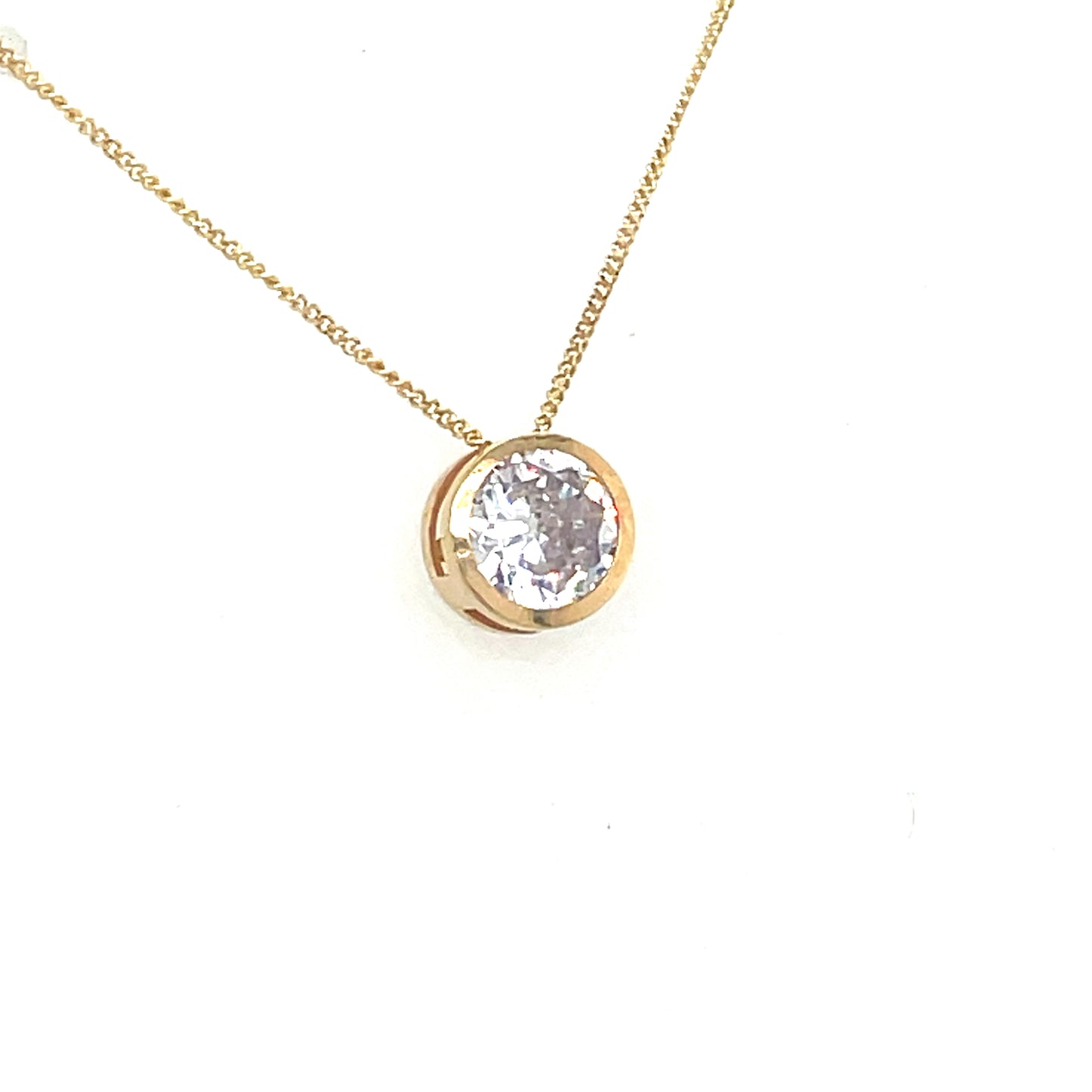 9ct 6mm floating cubic zirconia