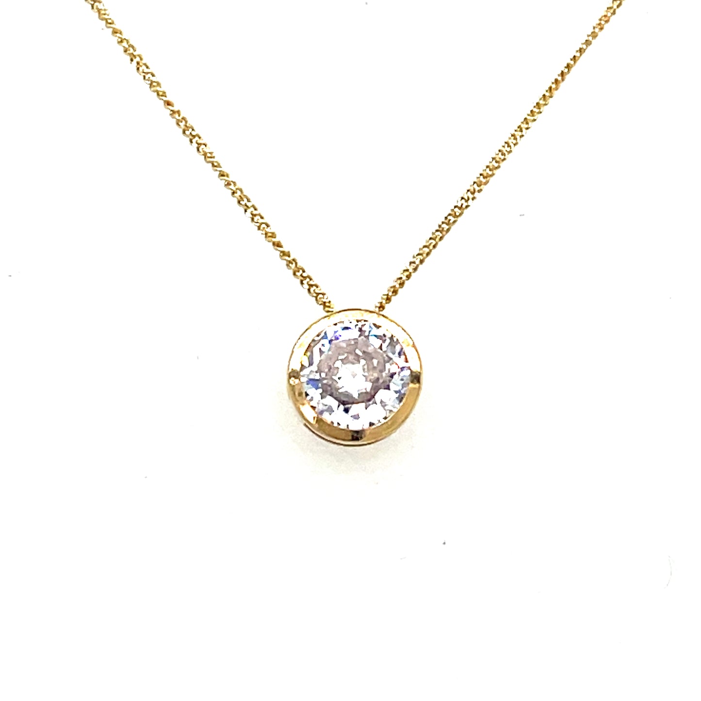 9ct 6mm floating cubic zirconia
