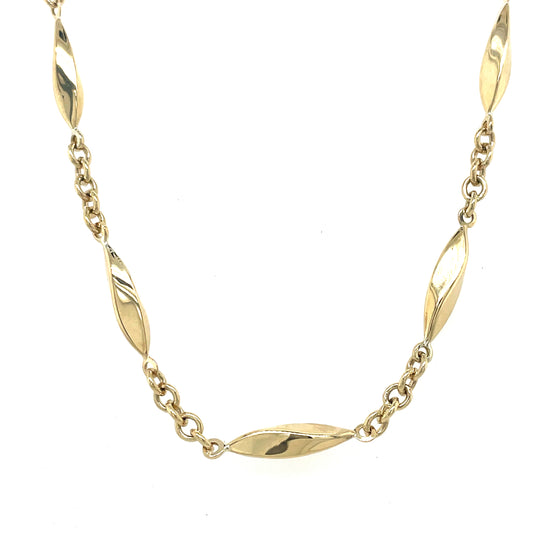 9ct Yellow Gold Twist Link Necklet 18'