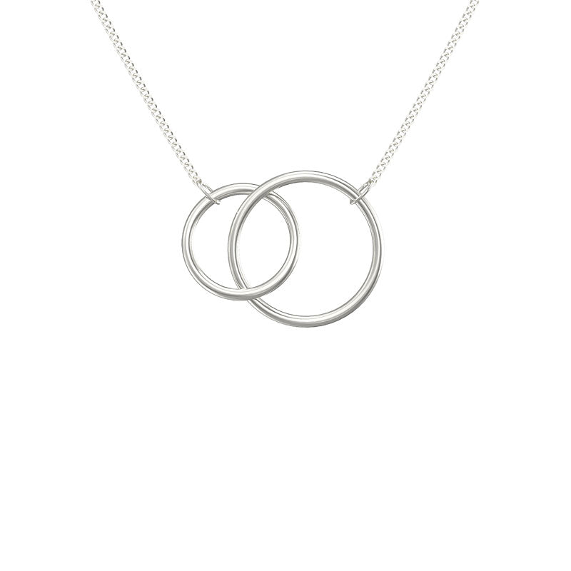 Sterling Silver Double Dircle Necklet