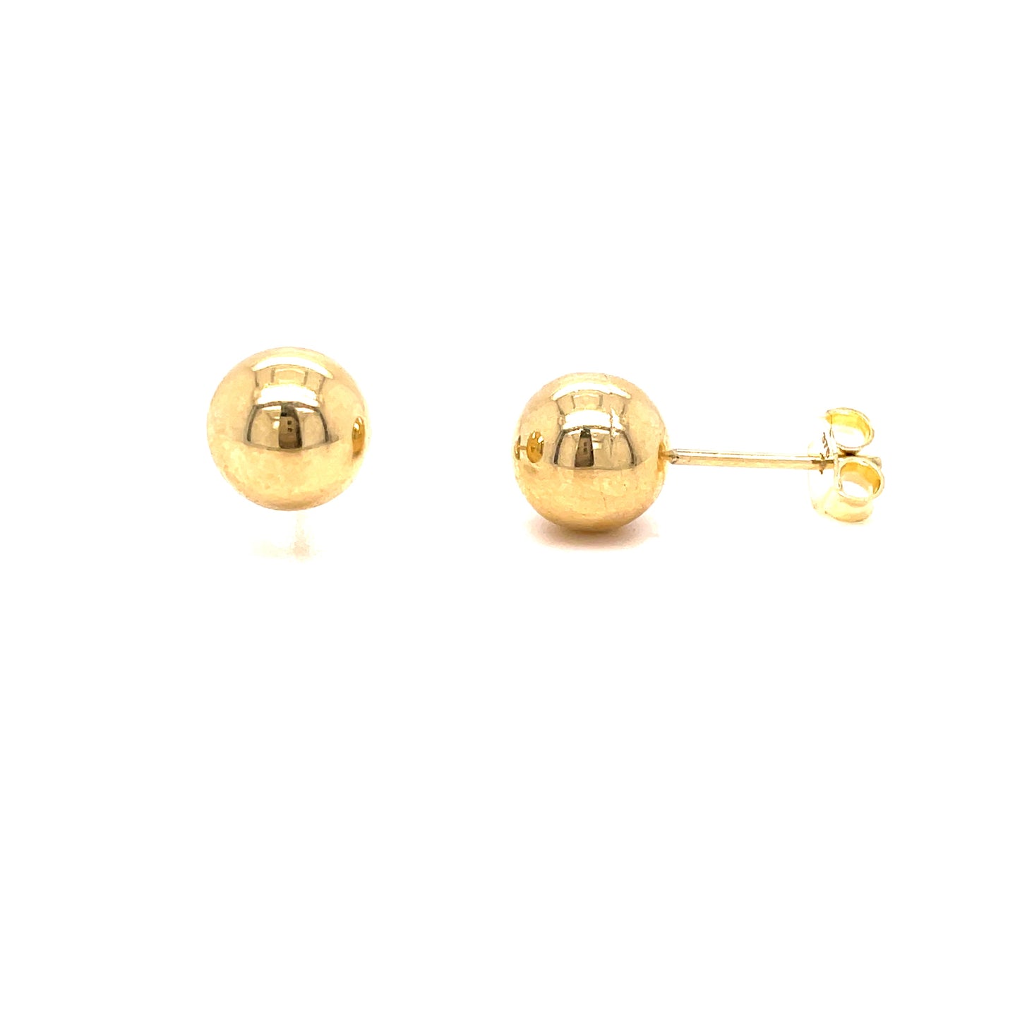 9ct Yellow Gold 8mm Ball Stud Earrings