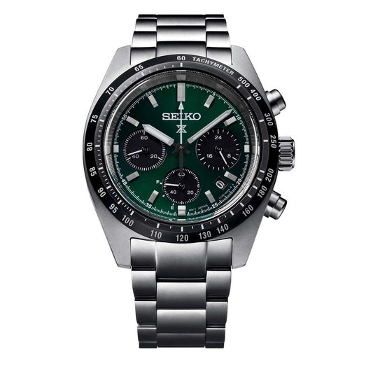 Gents Seiko Prospex Deep Green Speedtimer Solar Chronograph Watch