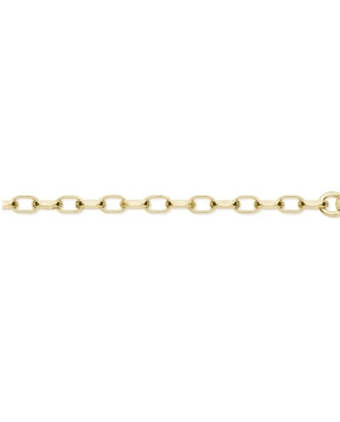 9CT 24' Diamond Cut Oval Belcher Chain