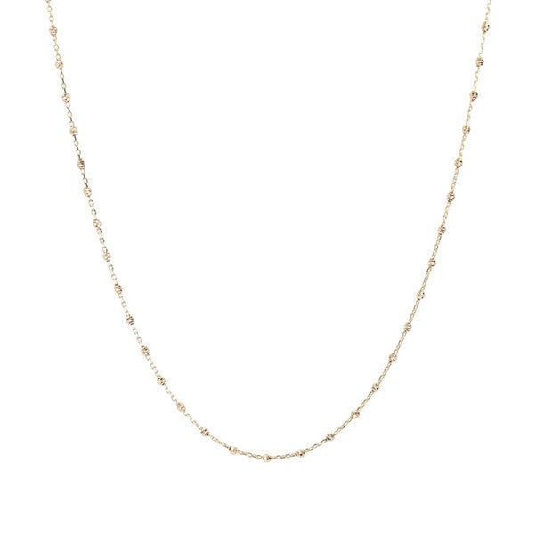 9ct necklet dia cut ball chain