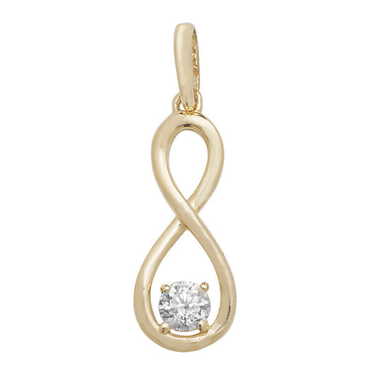 9ct p/dant infin cz