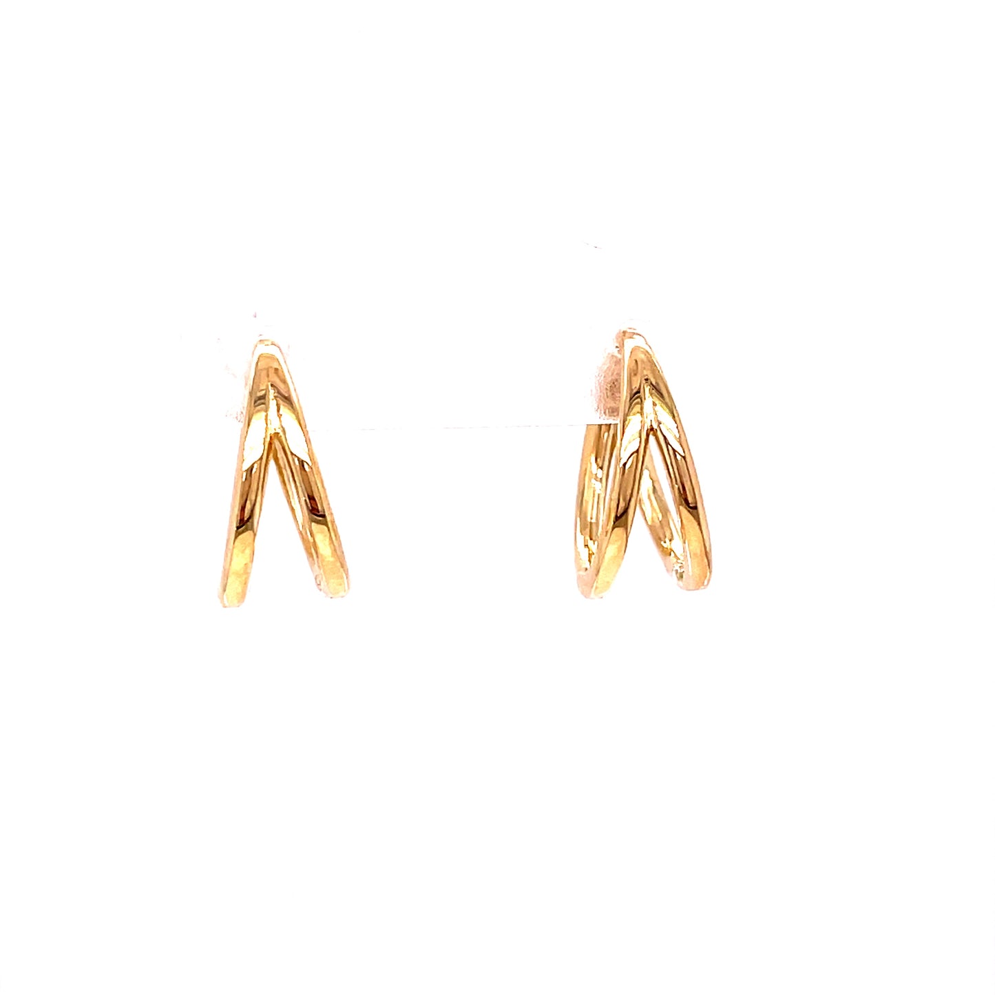9ct Yellow Gold Double Hoop Earrings