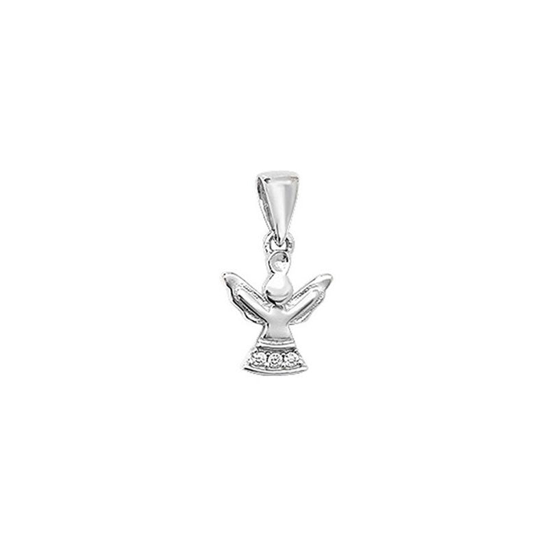 Sterling Silver Cubic Zirconia Angel Pendant