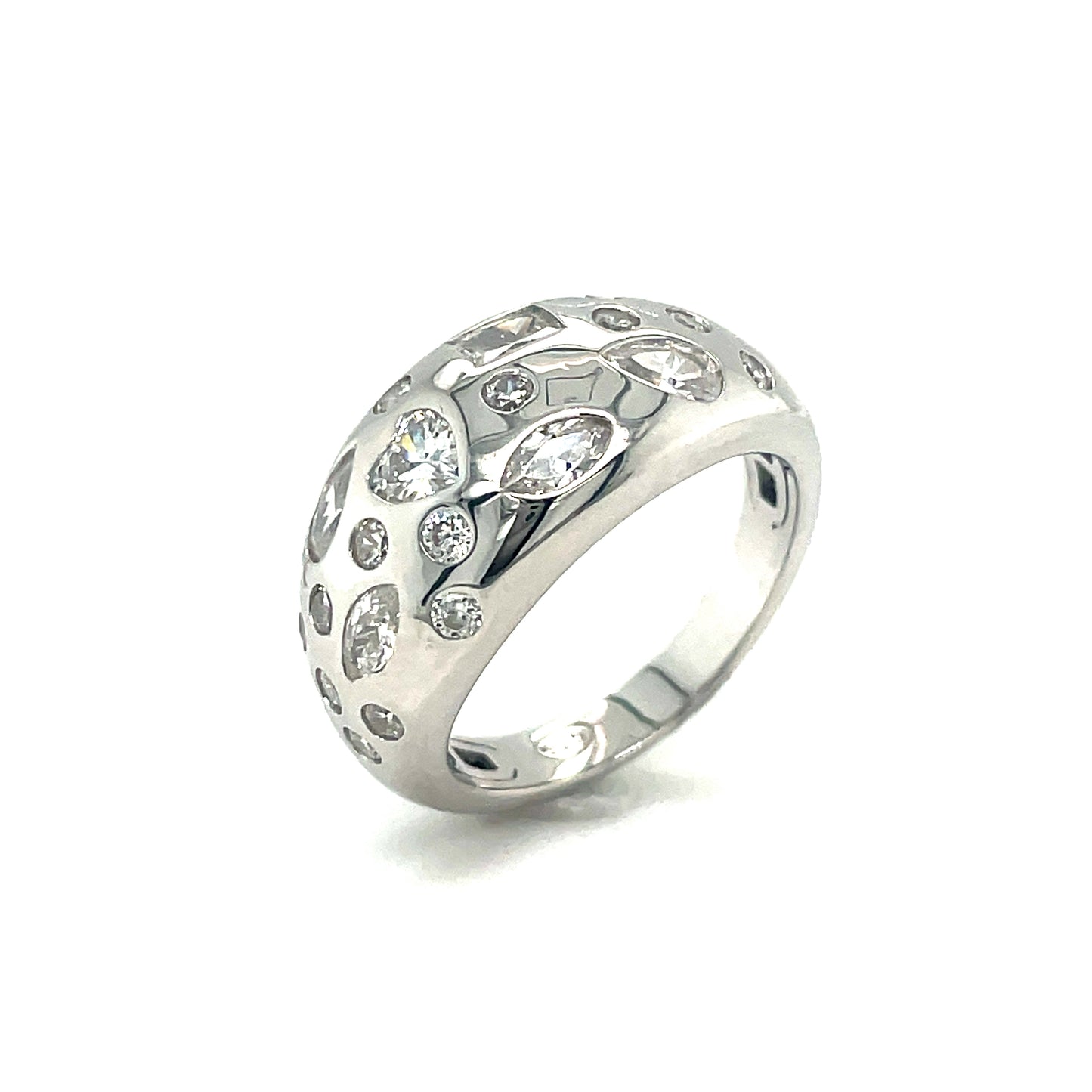 Sil Ring CZ Bubble
