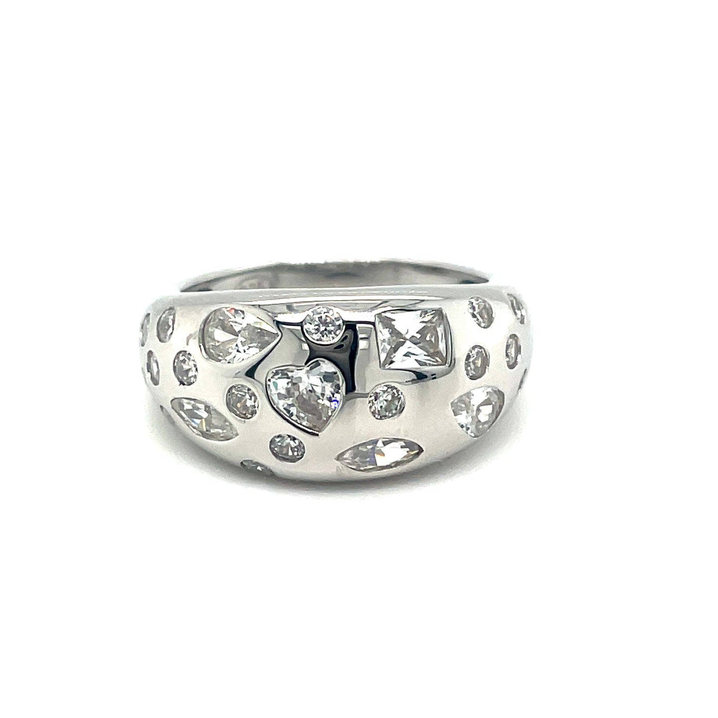 Sil Ring CZ Bubble
