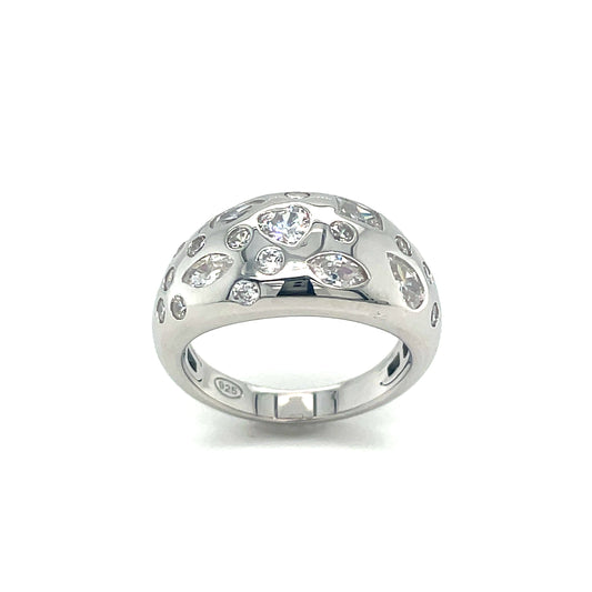 Sil Ring CZ Bubble