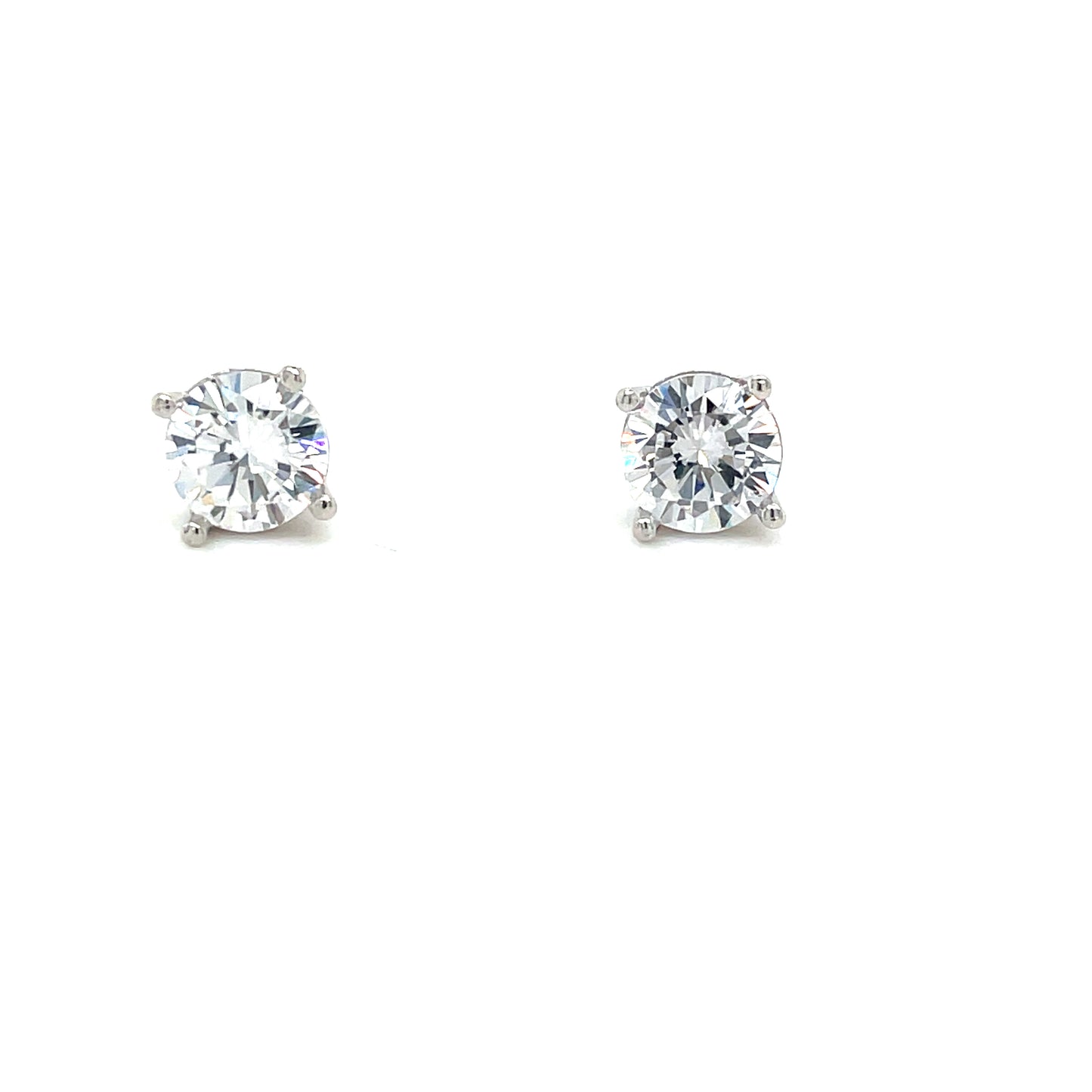 Sterling Silver 5mm Cubic Zirconia Stud Earring