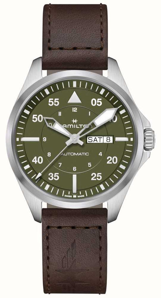 Hamilton Khaki Aviation Pilot Green Dial Automatic