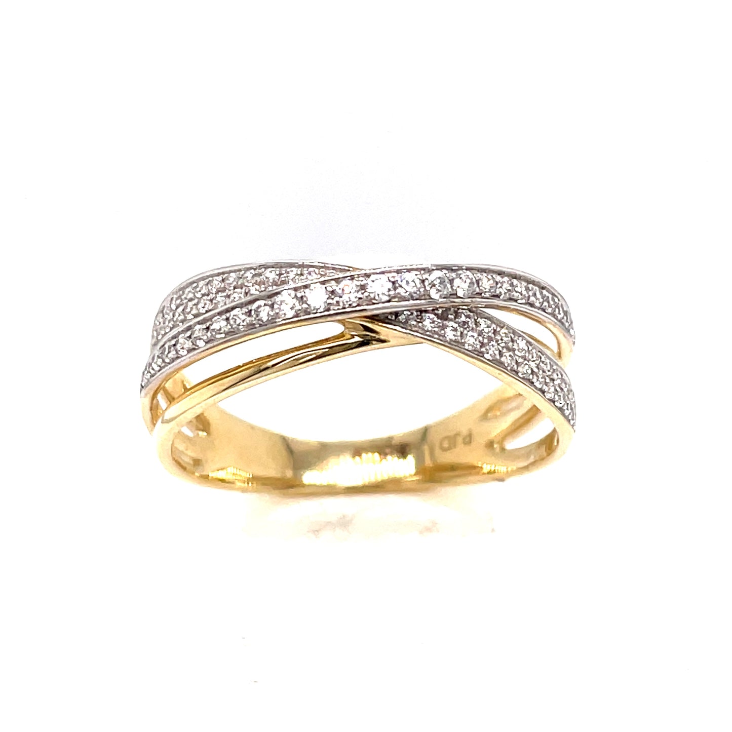 9ct Cubic Zirconia Crossover Ring