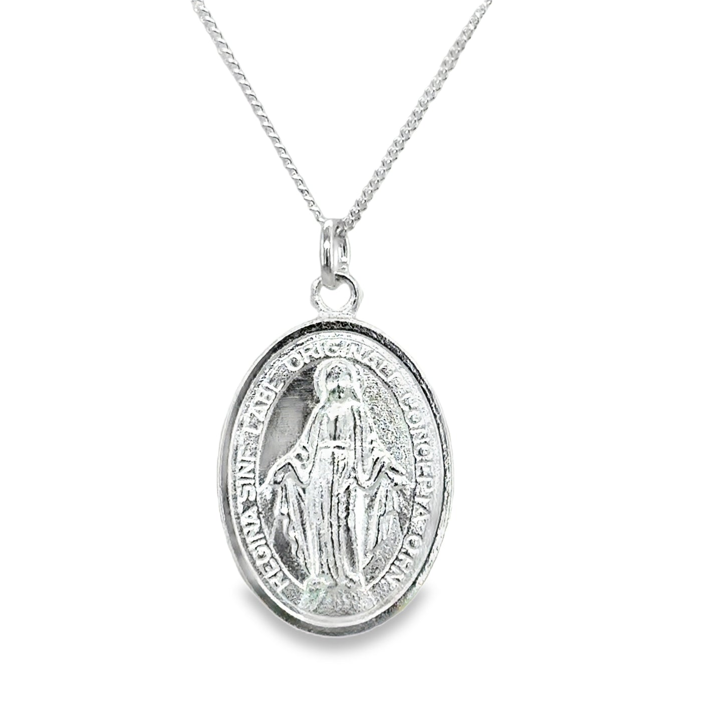Sterling Silver Oval Miraculous Medal