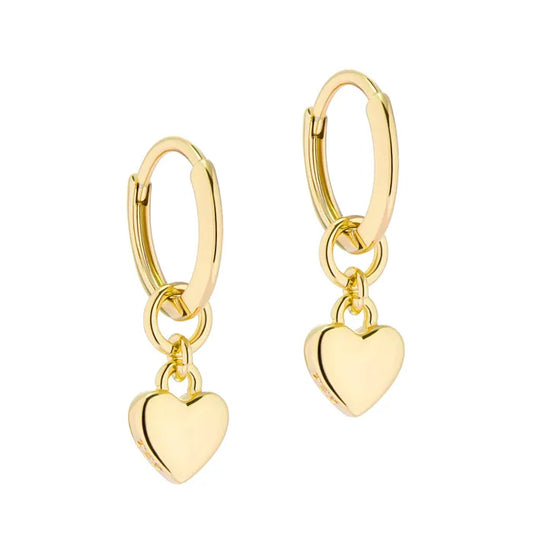 Ted Baker Harrie Gold Plated Heart Huggie Earrings