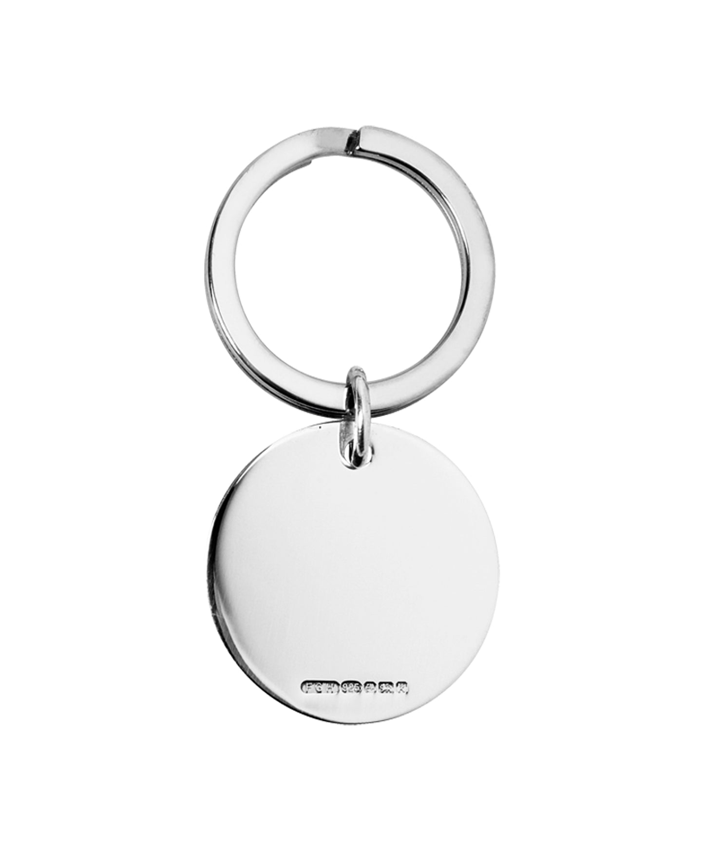 Sterling Silver Plain 28mm Disc Key Ring