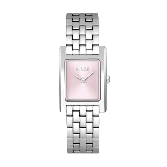 Ladies Stainless Steel Hugo Boss Lucy Pink Dial Watch