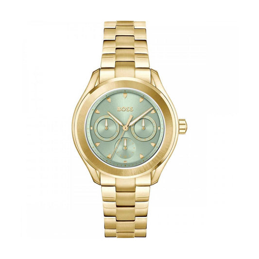 Ladies Hugo Boss Lida Round Green Chronograph Watch