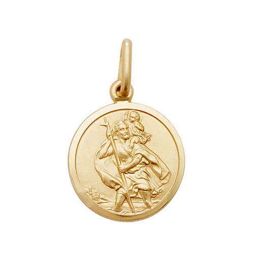 9ct St. Christopher Medal 14mm Pendant
