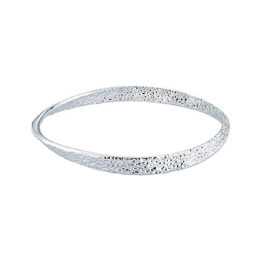 Ted Baker Silver Plated Hammered Bangle