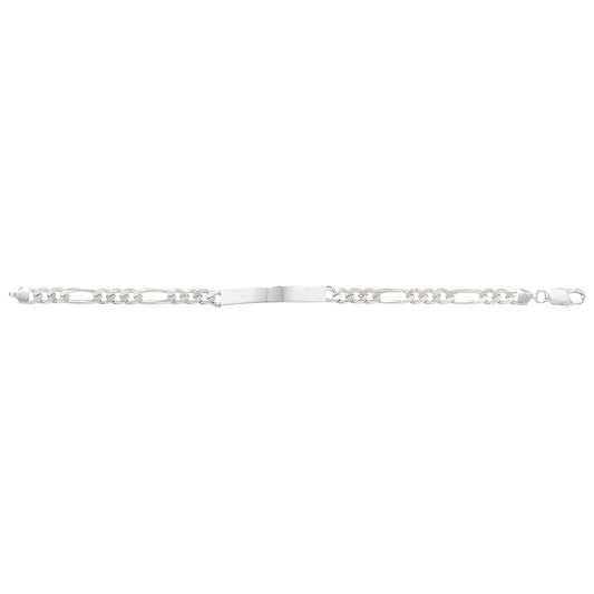 Sterling Silver Gents Figaro I.D Bracelet